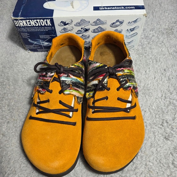 Birkenstock Montana Velours/Textil Orange Lace Up Shoes EU 44 MEN 11 NEW in BOX